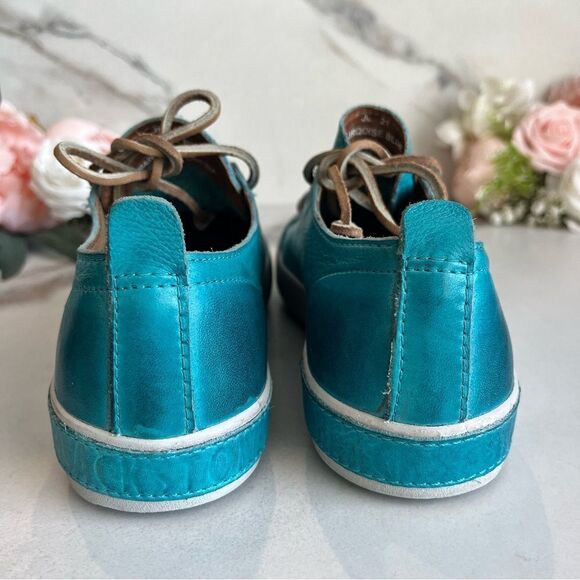 BLACKSTONE JL21 Sneaker in Turquoise Blue Leather Size 7 NEW - Picture 11 of 14